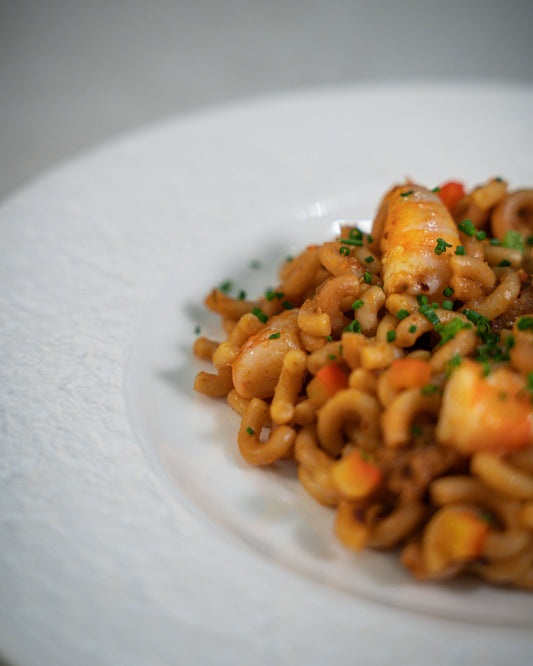 FIDEUA DE MARISCO Y PESCADO