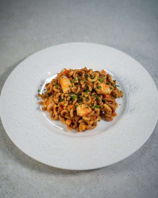 FIDEUA CON CALAMARES Y LANGOSTINOS