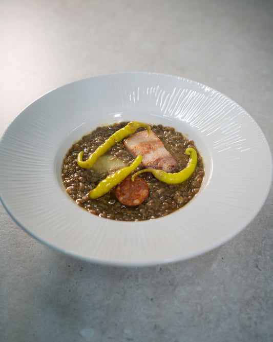 LENTEJAS A LA RIOJANA CON CHORIZO Y PANCETA